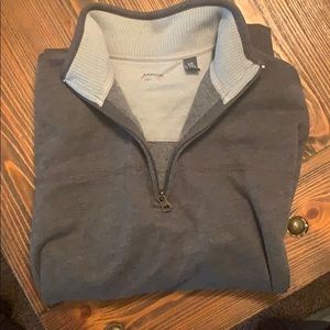 Dark and Light Grey quarter zip fleece jacket